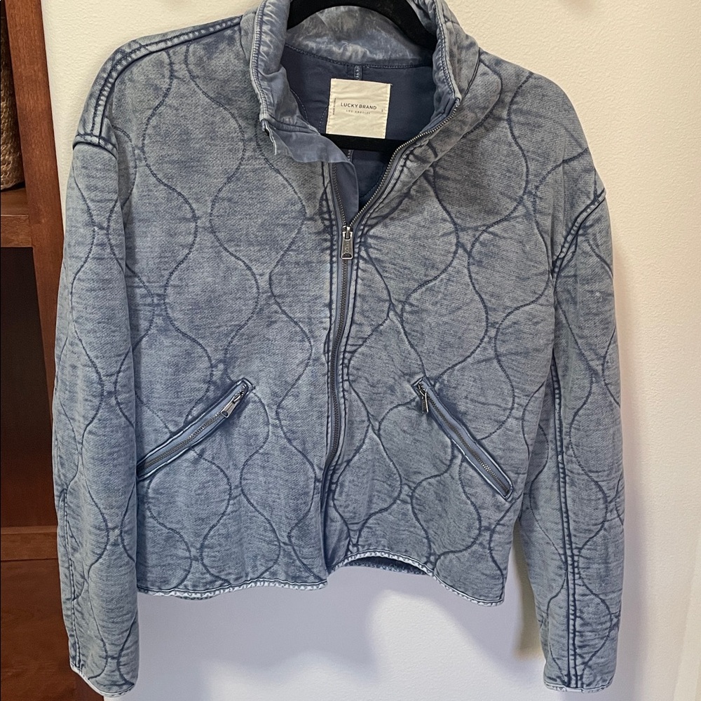 Lucky Brand Blue Quilted Jacket S